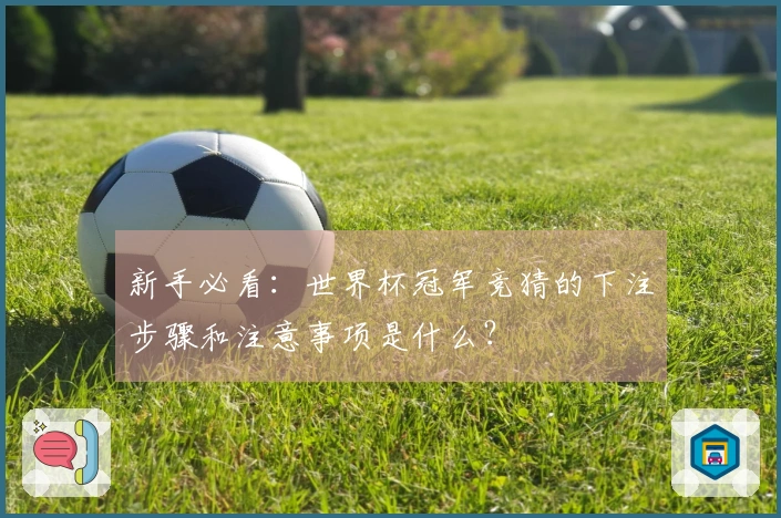 新手必看：世界杯冠军竞猜的下注步骤和注意事项是什么？