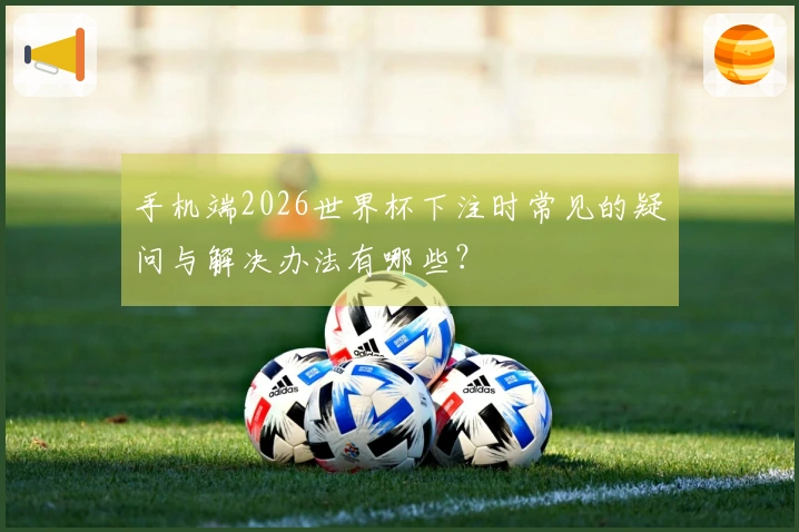 手机端2026世界杯下注时常见的疑问与解决办法有哪些?
