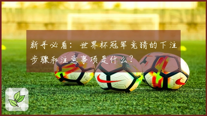 新手必看：世界杯冠军竞猜的下注步骤和注意事项是什么？